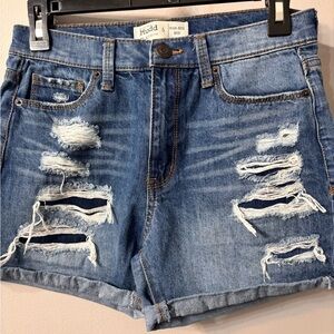 Mudd Distressed Blue Jean Shorts